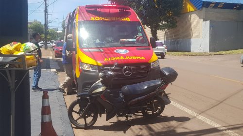 Imagem referente a Motociclista fica ferido em acidente de trânsito na Rua General Osório