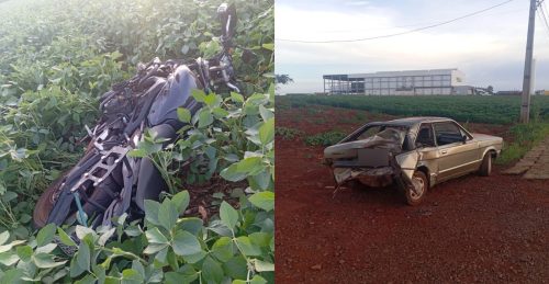 Imagem referente a Acidente grave em Maripá: motociclista atinge traseira de Ford Corcel II