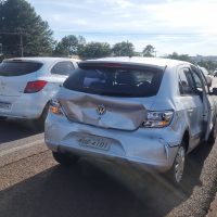 Imagem referente a Colisão traseira provoca congestionamento na BR-277