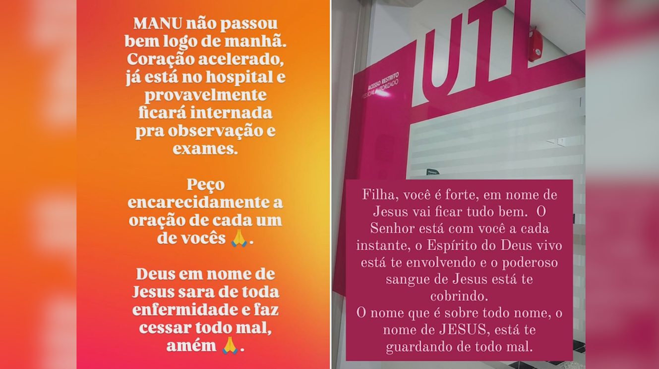 Imagem referente a Garotinha Manu precisa retornar ao hospital após apresentar alteração cardíaca