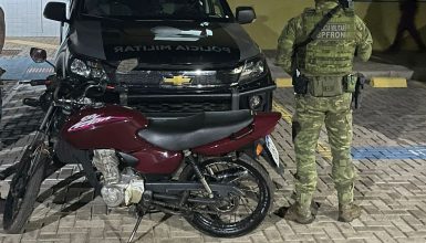 Imagem referente a BPFron recupera motocicleta furtada em Cascavel