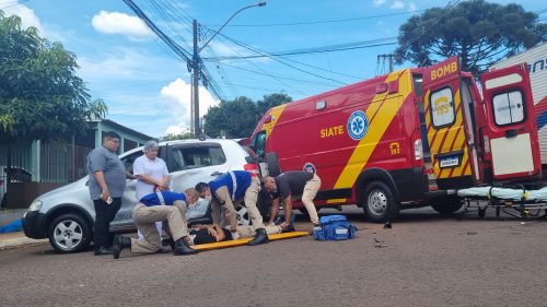 Imagem referente a Motociclista fica ferido ao se envolver em acidente de trânsito no Jardim Clarito