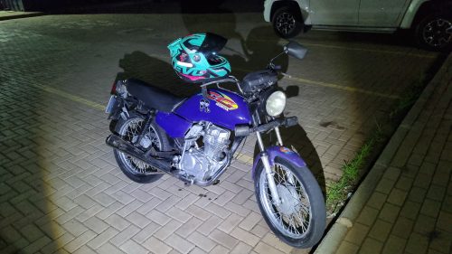 Imagem referente a Motocicleta com identificação adulterada é apreendida pelo Romu no bairro Interlagos