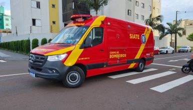 Imagem referente a Motociclista fica ferido em colisão com Ecosport no Centro de Cascavel