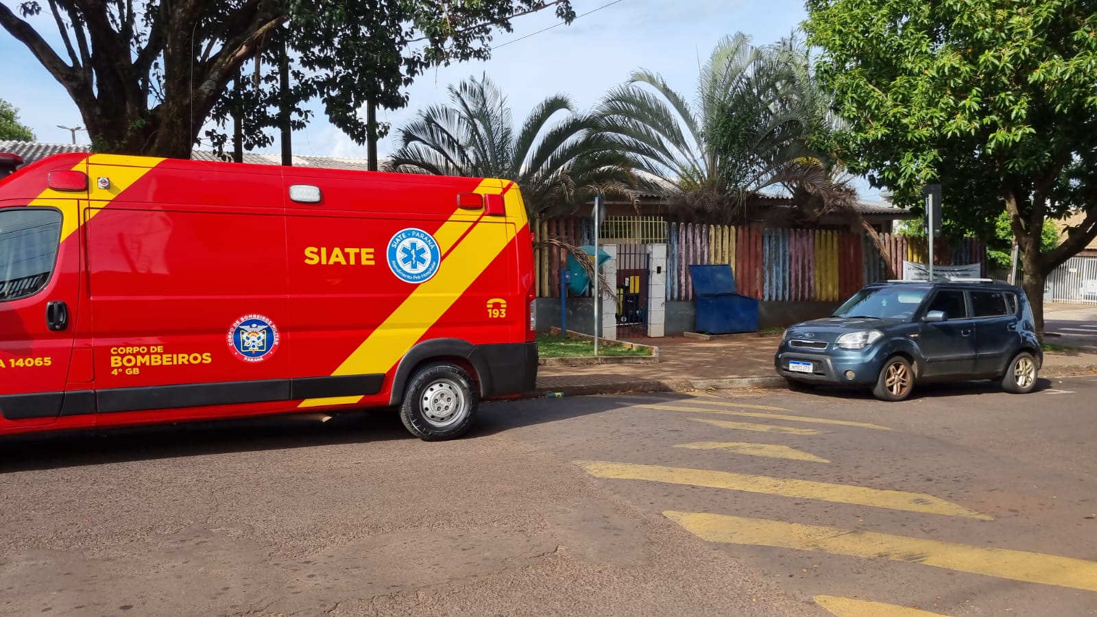 Garotinha de seis anos é socorrida na Escola José Baldo, no Alto Alegre