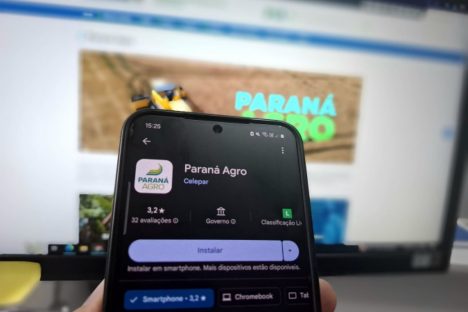 Imagem referente a Com mais de 21 mil downloads, app Paraná Agro centraliza serviços para produtores rurais