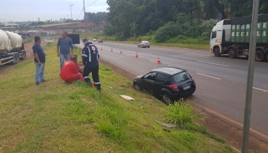 Imagem referente a Homem fica ferido em acidente na BR-277 em Cascavel