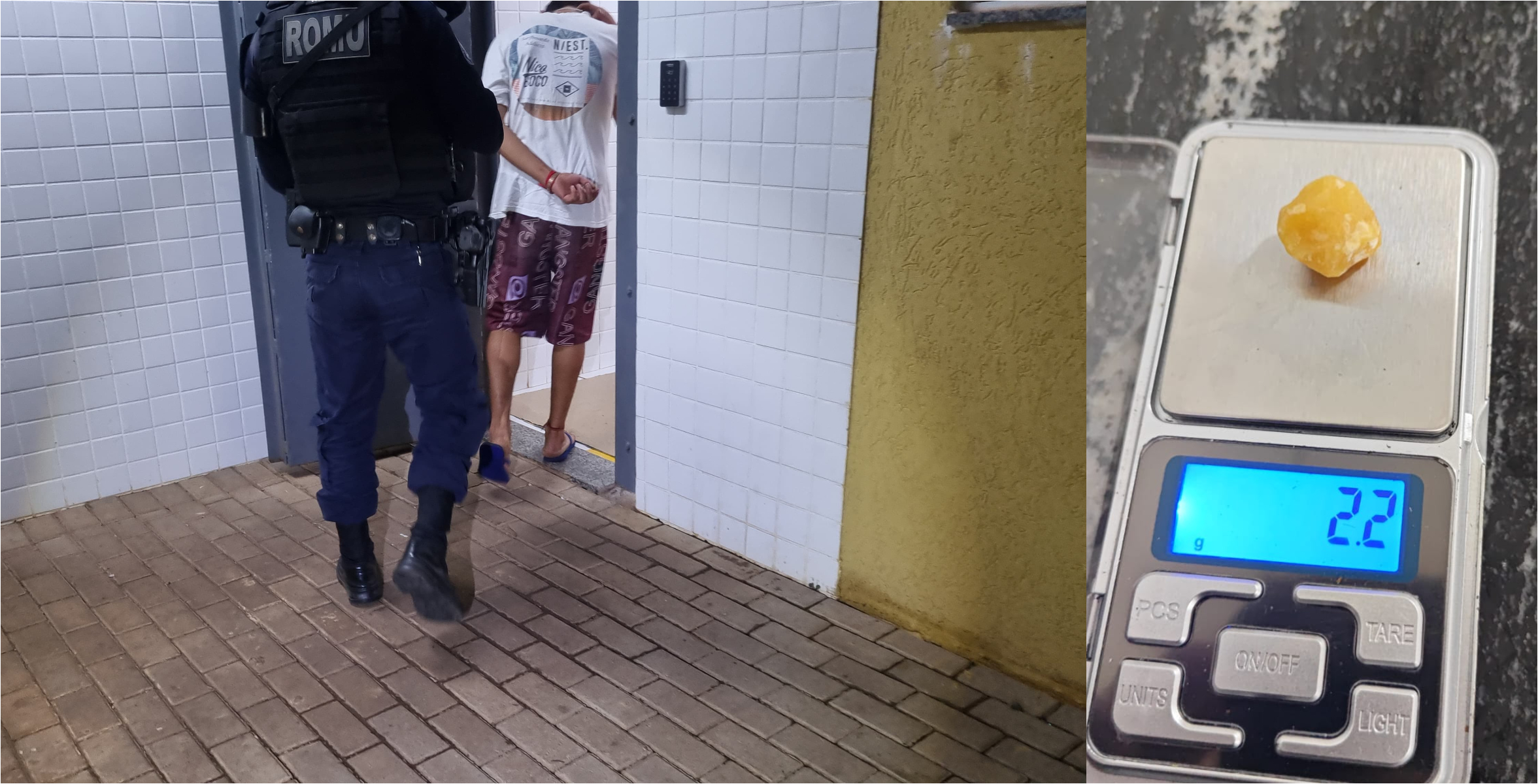ROMU intercepta homem com crack no Centro ROMU intercepta homem com crack no Centro