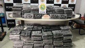 PMPR localiza veículo abandonado com meia tonelada de cocaína em Piraquara