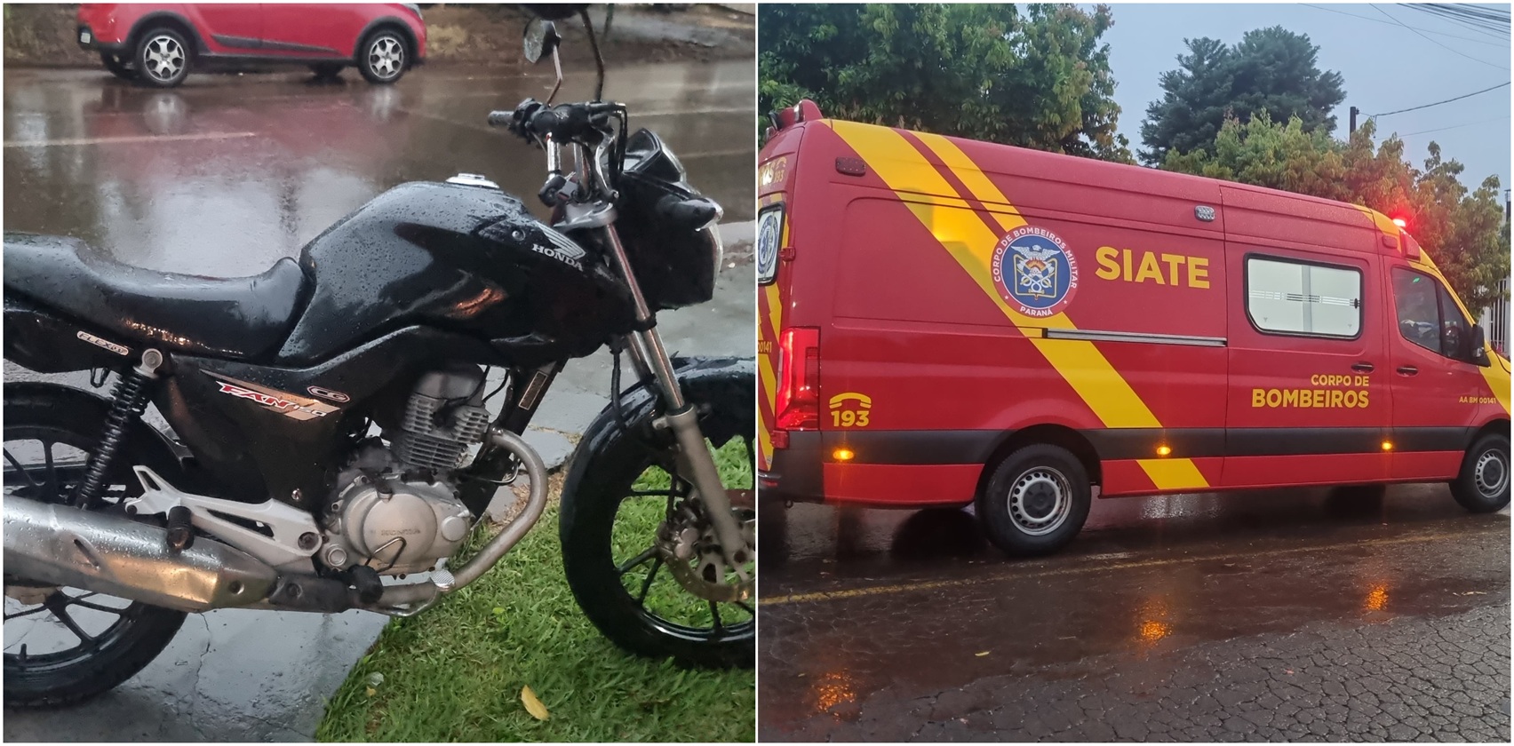 Jovem de 19 anos fica ferido em acidente de trânsito no Veneza