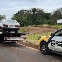 Imagem referente a Gol carregado com cigarros é apreendido e encaminhado à RF de Cascavel