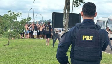 Imagem referente a PRF acompanha deslocamento de torcidas para a final da Libertadores