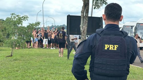 Imagem referente a PRF acompanha deslocamento de torcidas para a final da Libertadores