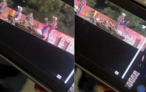 Imagem referente a Cena de Horror: policial é flagrado atirando homem de cima de ponte