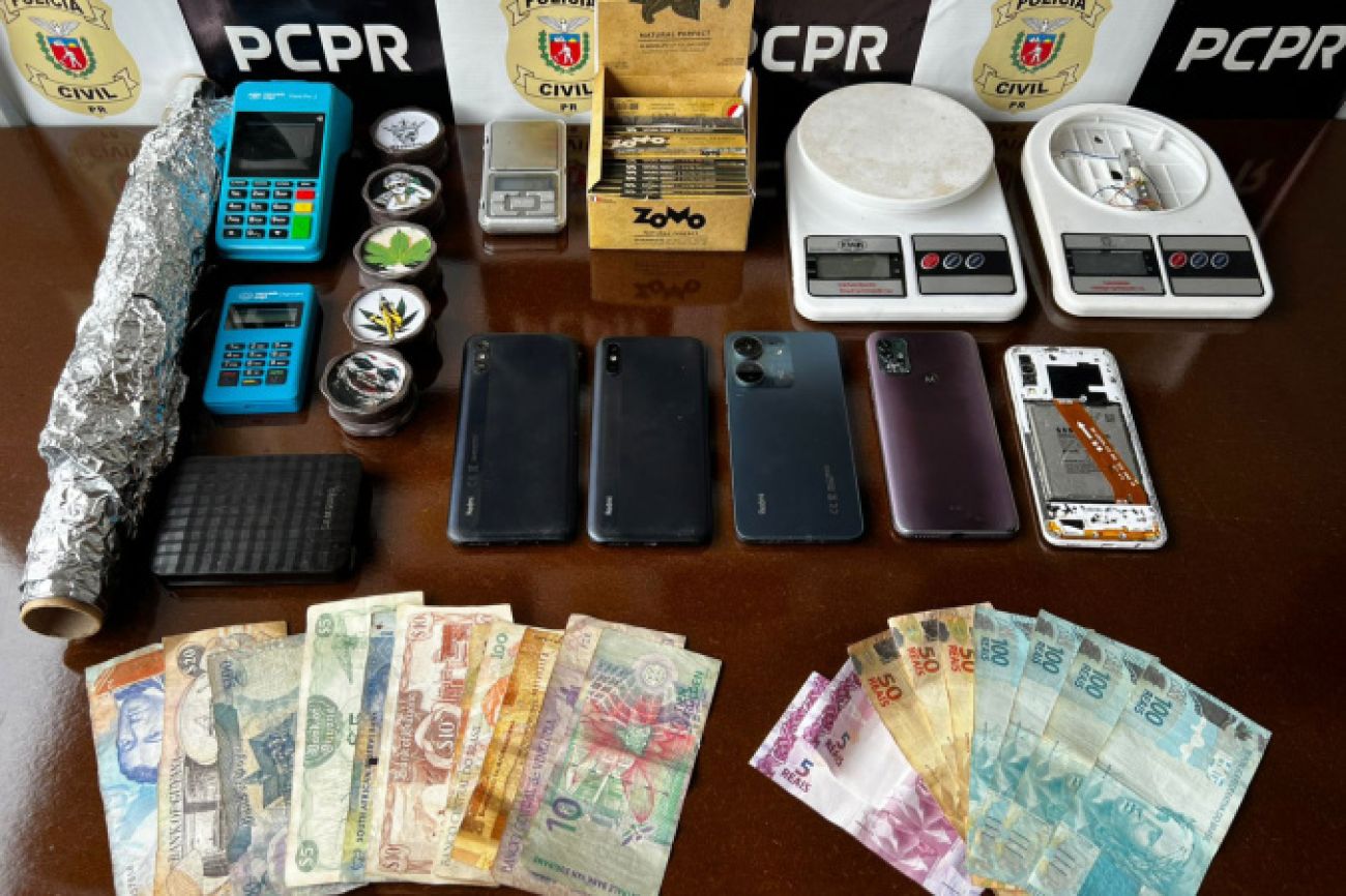 PCPR e PMPR prendem quatro pessoas por tráfico de drogas em Nova Londrina