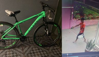 Imagem referente a Vídeo mostra homem furtando bicicleta no Bairro Brasmadeira