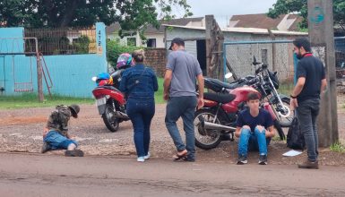 Imagem referente a Colisão entre motos deixa vítimas no bairro Neva