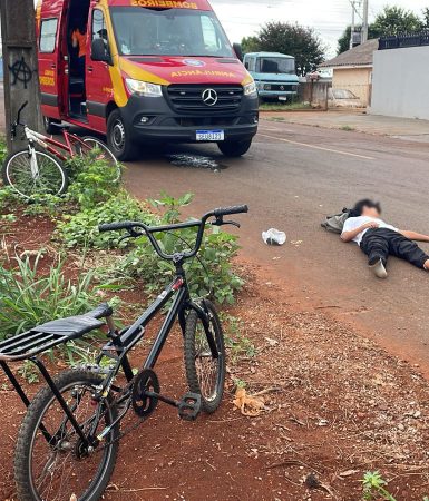 Imagem referente a Cinco crianças são atropeladas por motocicleta no bairro Floresta