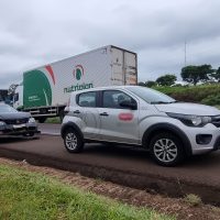 Imagem referente a Fiat Mobi e Chevrolet Astra colidem na BR-277, em Cascavel