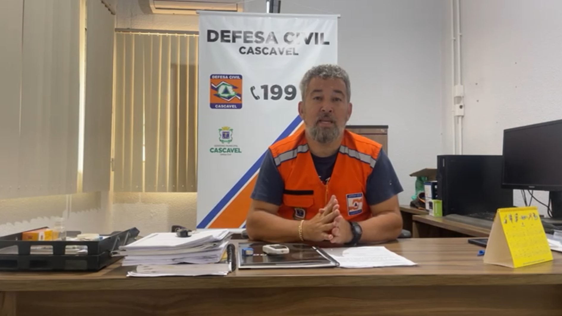 Defesa Civil de Cascavel em alerta para instabilidade climática neste fim de semana