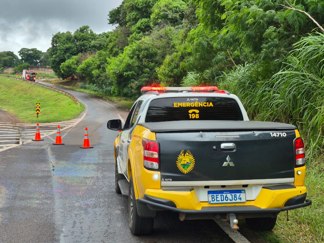 Acidente é registrado na PRC-467 em Cascavel Acidente é registrado na PRC-467 em Cascavel