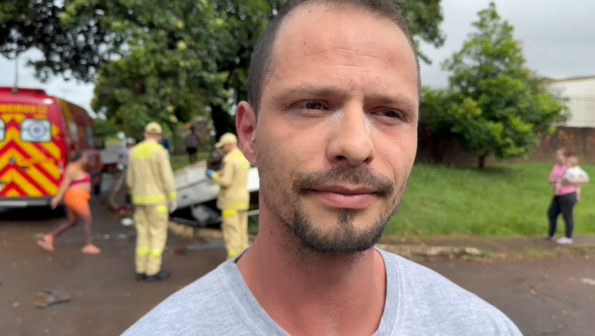 "Eu acho que eu vou ficar no prejuízo", lamenta trabalhador após se envolver em acidente