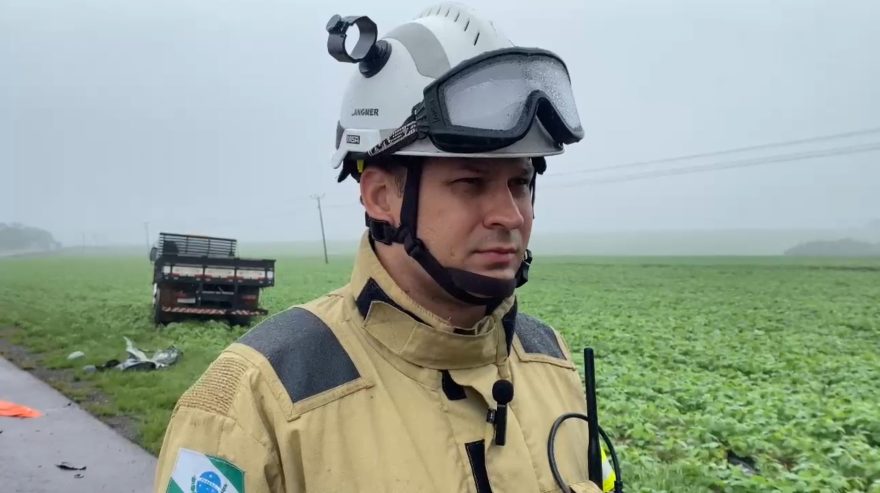 “Infelizmente motorista veio óbito antes mesmo da nossa guarnição”, afirma oficial do Corpo de Bombeiros