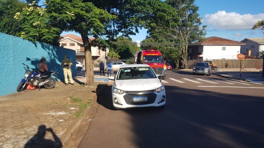 Motociclista fica ferido em acidente no Bairro Maria Luiza