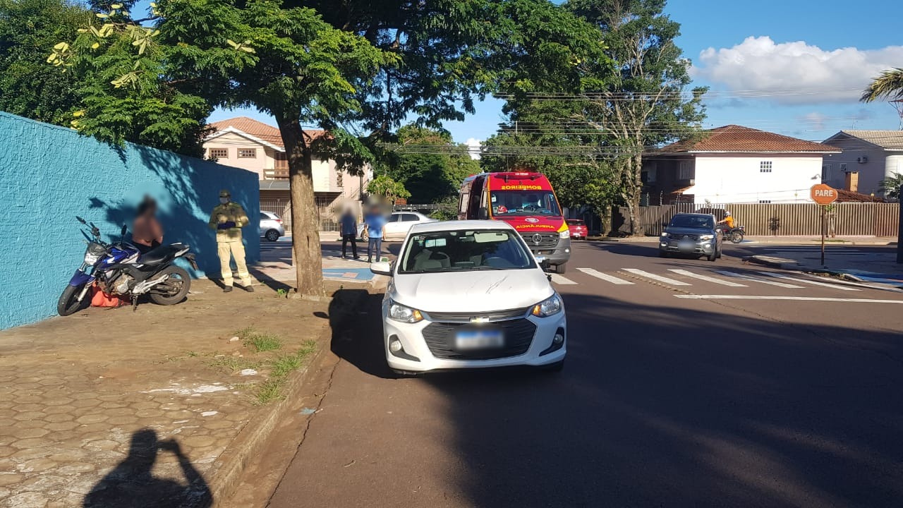 Motociclista fica ferido em acidente no Bairro Maria Luiza