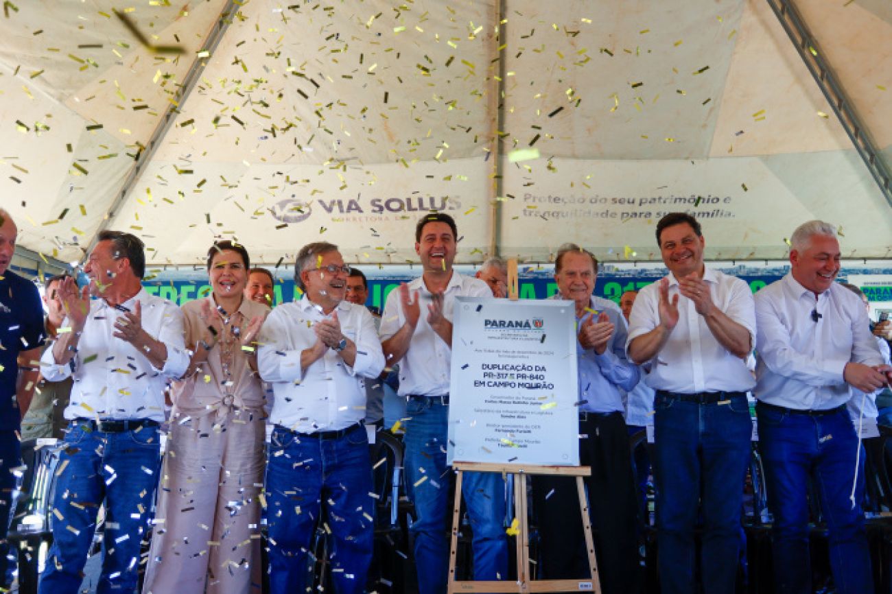 Governador inaugura a duplicação da PR-317 e PR-840 em Campo Mourão