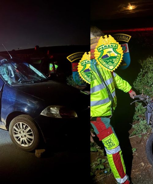 Imagem referente a Piloto e moto e passageira de Siena morrem em grave colisão na PR-090