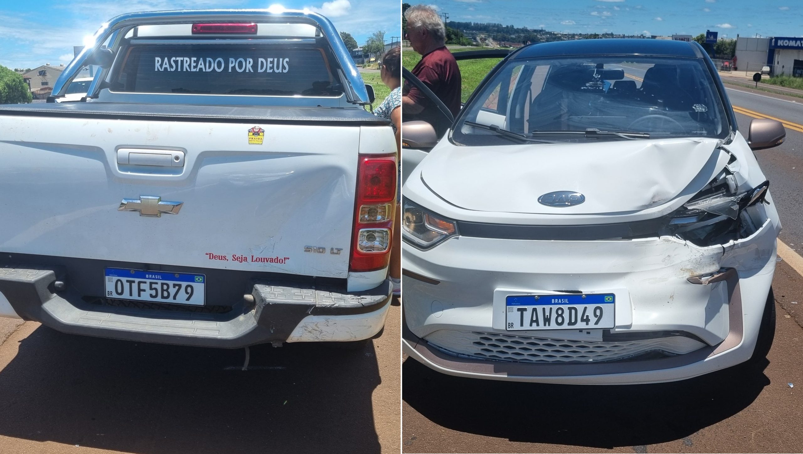Motoristas escapam ilesos de acidente na BR-277 em Cascavel