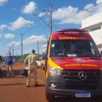 Imagem referente a Trabalhadores caem da laje e ficam feridos no Loteamento Colina Dourada