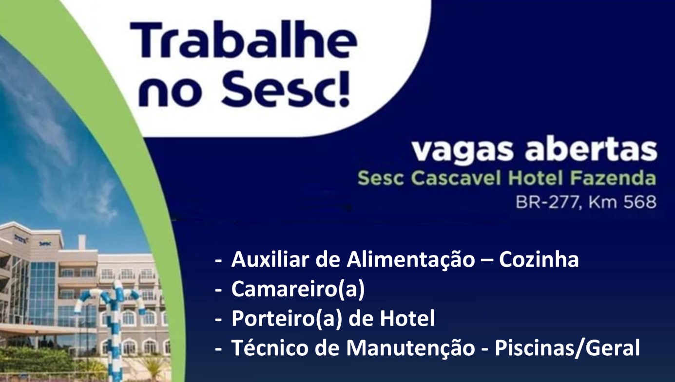 Trabalhe no Sesc Cascavel: Oportunidades sem experiência!