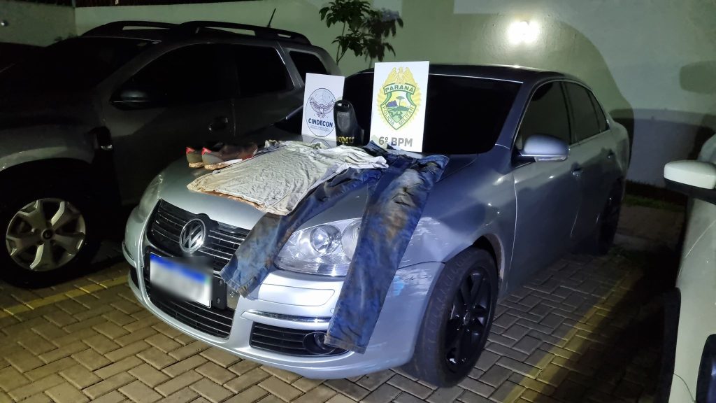 Ação conjunta entre PM e Romu recupera Jetta roubado e prende trio após perseguição na Vila Tolentino