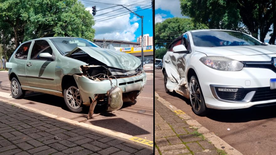 Dois carros se envolvem em acidente na Avenida Brasil