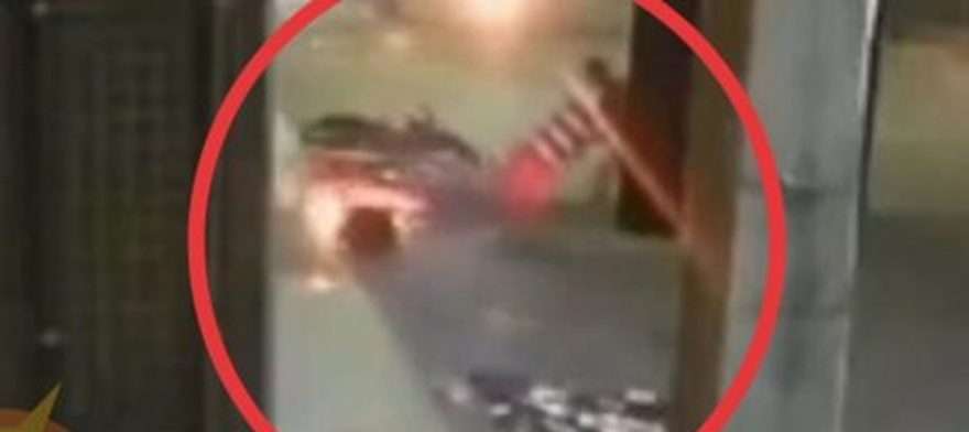 Motociclista é atingida por cabo elétrico rompido e sofre queimaduras graves; veja vídeo