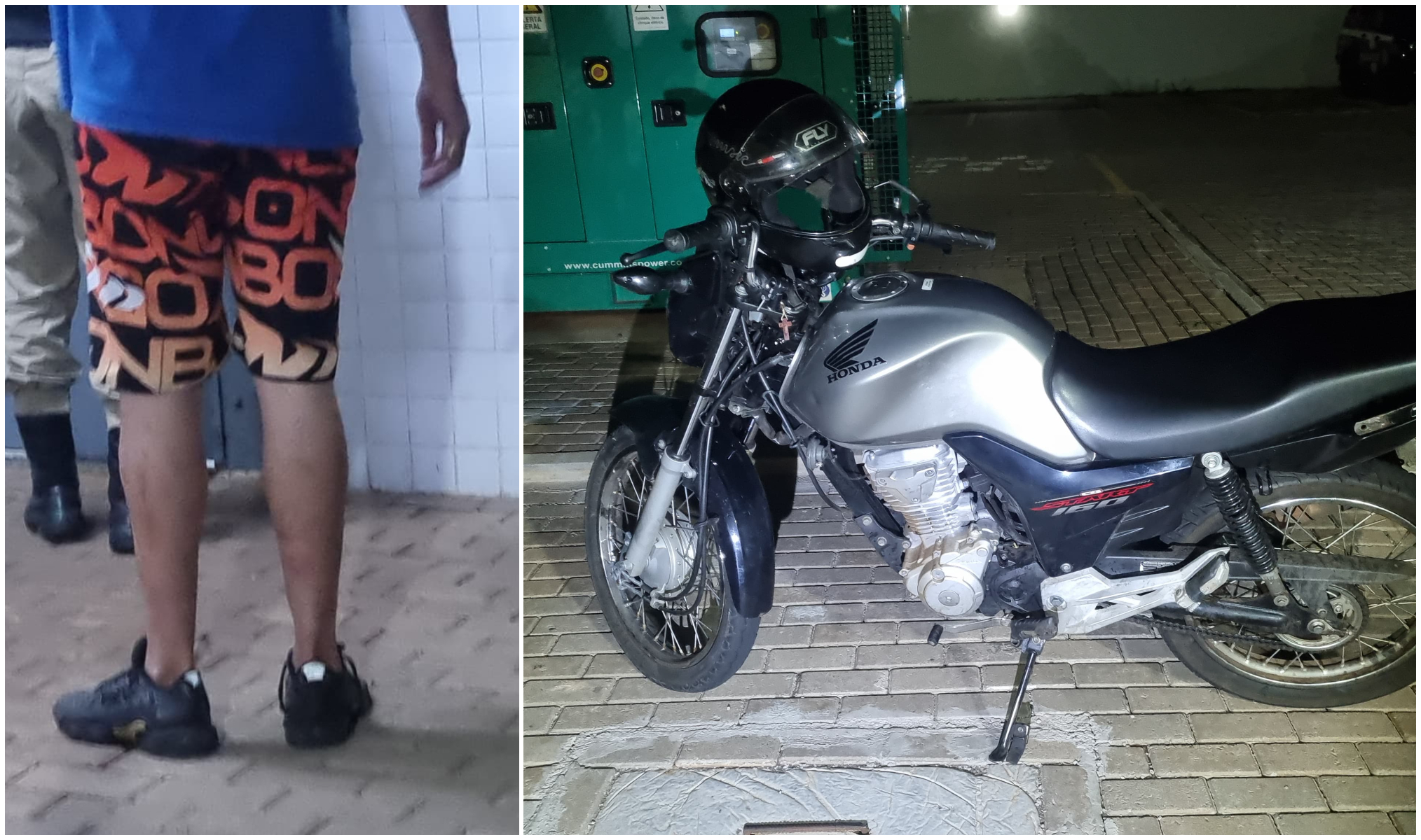 Deu ruim! Homem é detido em frente à Catedral pilotando moto furtada e sem retrovisor Deu ruim! Homem é detido em frente à Catedral pilotando moto furtada e sem retrovisor