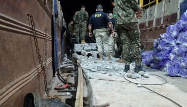 Imagem referente a Carga de maconha é apreendida dentro de vigas de concreto na BR-369