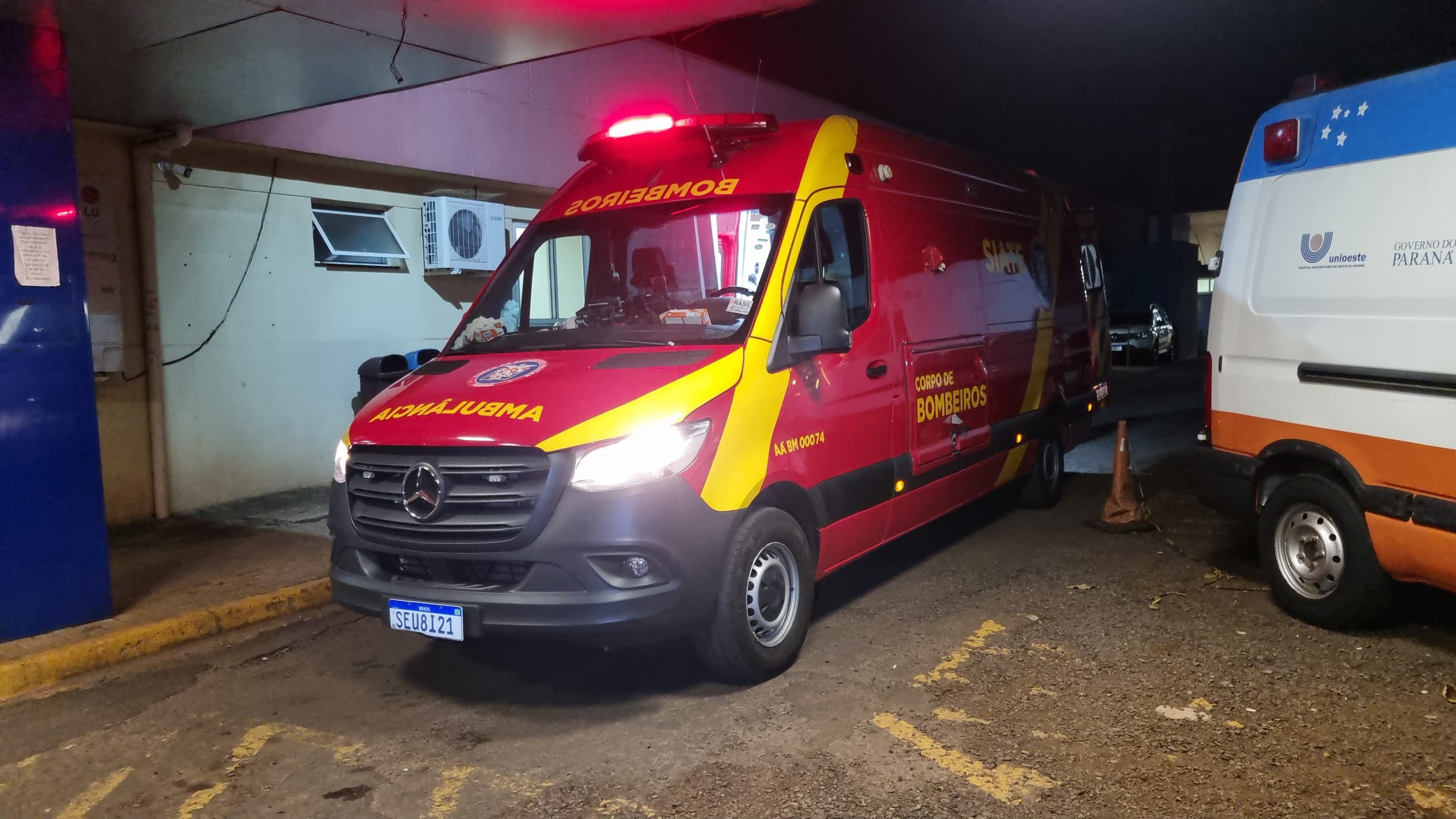 Gestante fica ferida em acidente no Riviera, em Cascavel