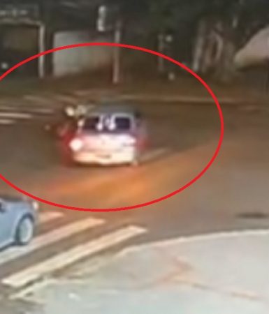 Imagem referente a Câmera registra acidente entre bicicleta e carro no Floresta