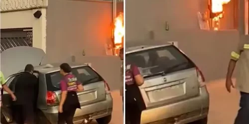 Imagem referente a Tentativa de ‘chupeta’ em poste resulta em explosão e homem no chão 