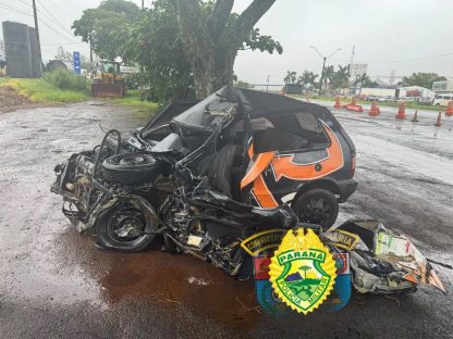 Imagem referente a Jovem de 22 anos fica em estado grave após acidente na PR-444