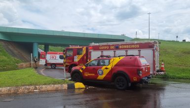 Imagem referente a Mulher sofre politraumatismo após cair do viaduto no Bairro Guarujá