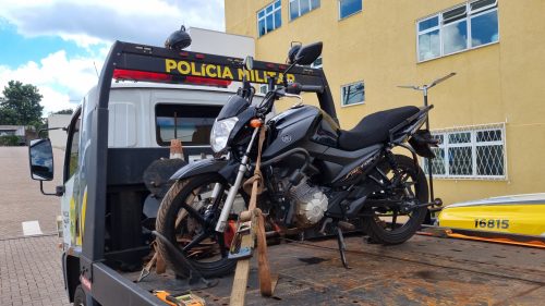 Imagem referente a Moto da Copel com alerta de furto é recuperada pela Polícia Militar no Julieta Bueno