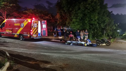 Imagem referente a Condutor de moto fica ferido em acidente no Morumbi