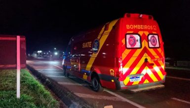 Imagem referente a Motociclista fica ferido após acidente de trânsito na marginal da BR-277