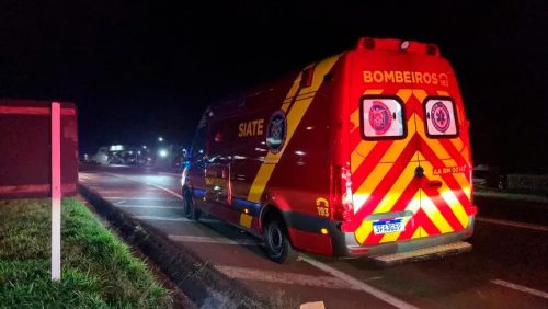 Imagem referente a Motociclista fica ferido após acidente de trânsito na marginal da BR-277