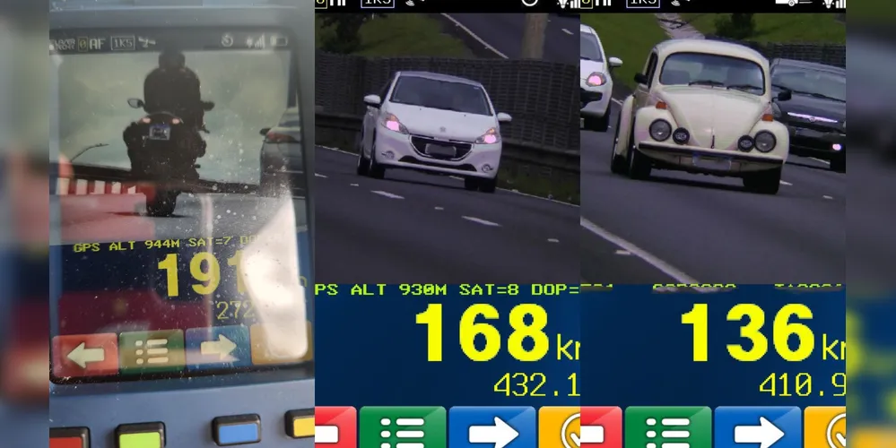 Fiscalização na BR-277 flagra 132 veículos em alta velocidade: segurança em risco