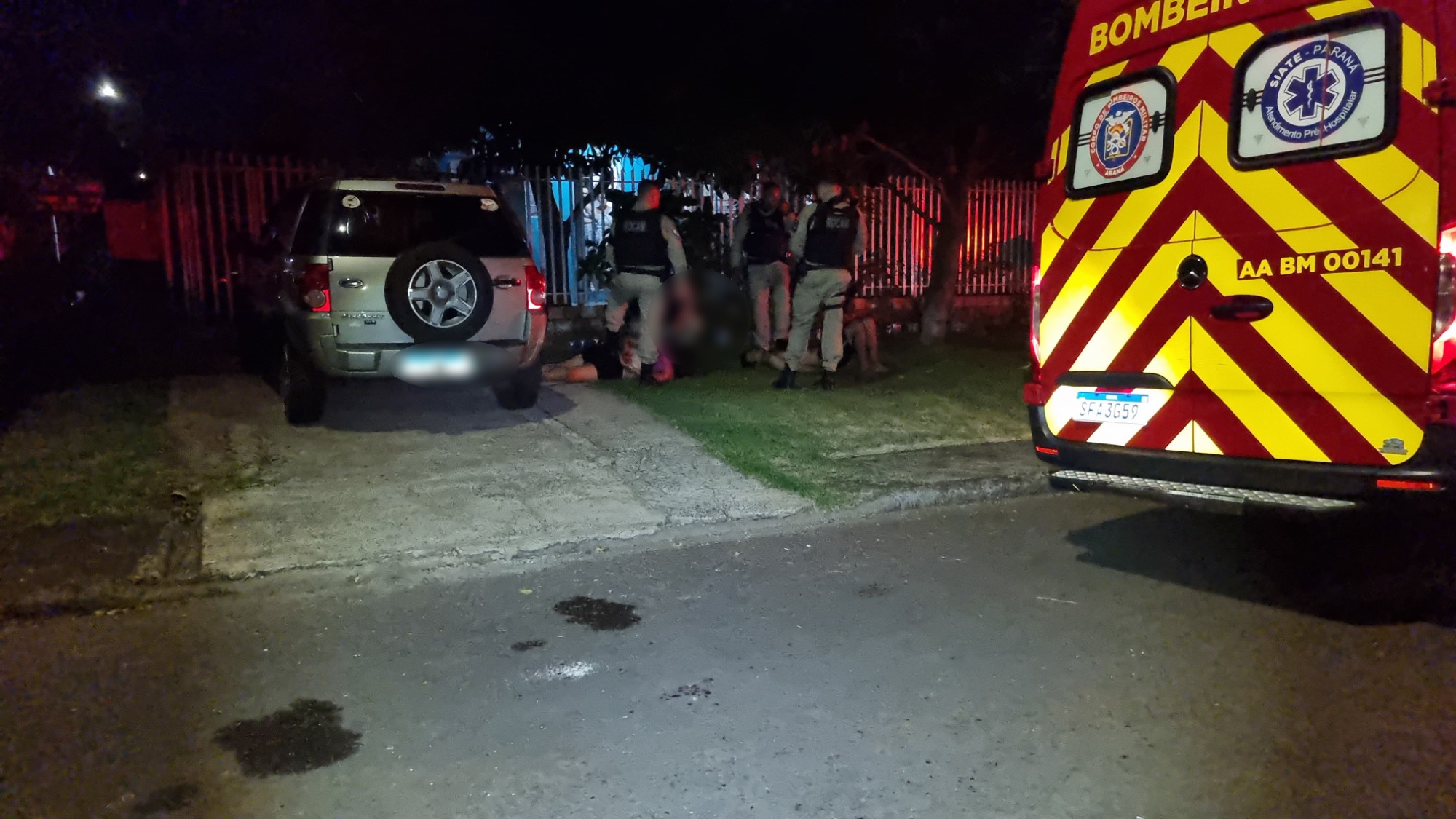 Noite de violência em Cascavel: idoso fica ferido e casal é atendido em surto